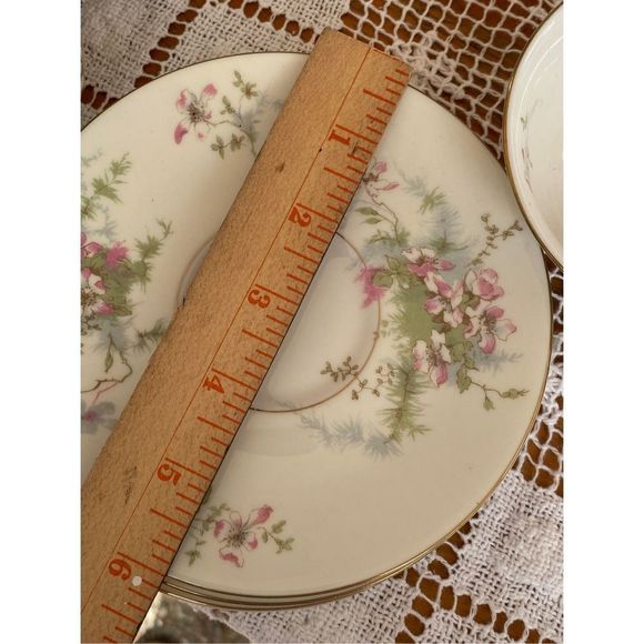 Set of 4 Vintage Theodore Haviland New York Apple Blossom China teacups and sauc - Picture 7 of 8